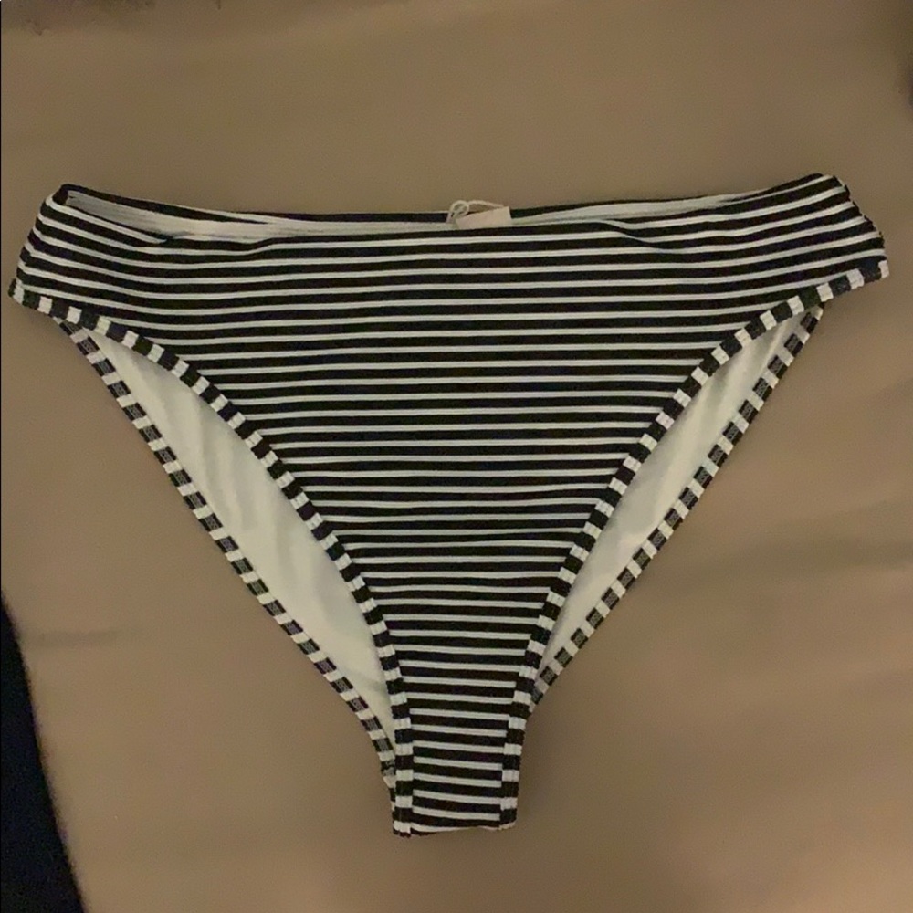 L*space striped high cut bikini bottoms (NWOT)